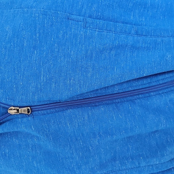 Tek Gear Royal Blue DryTek Hoodie Thumb Opening Zip Up Size Medium - Picture 4 of 10